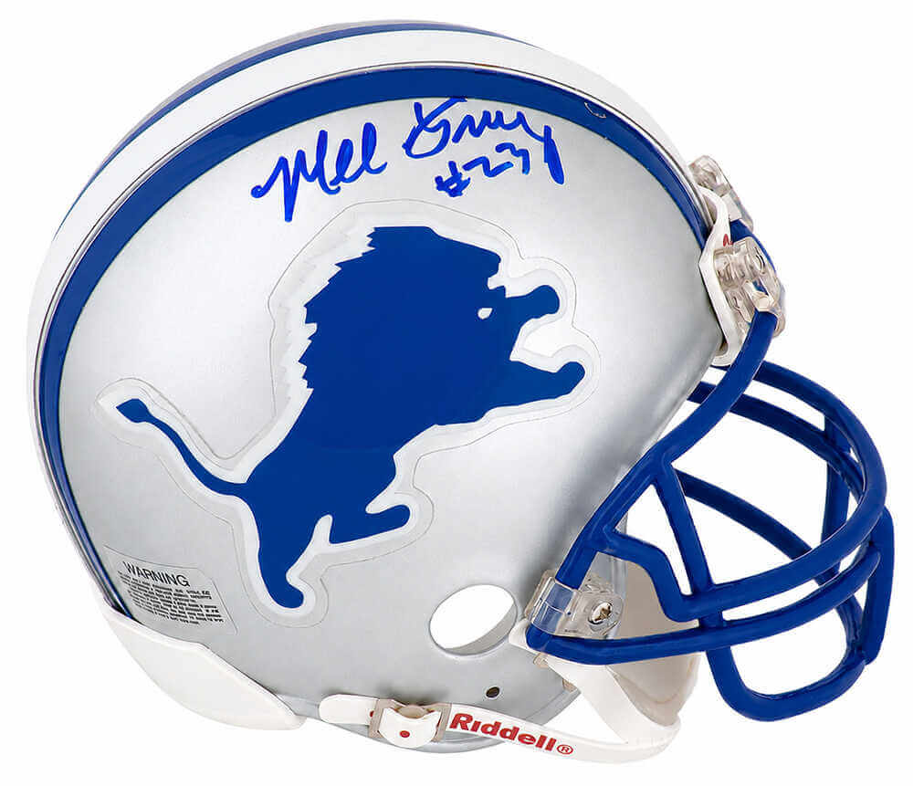 Mel Gray Autographed Detroit Lions Throwback Riddell (VSR4) Mini Helmet-Powers Sports Memorabilia