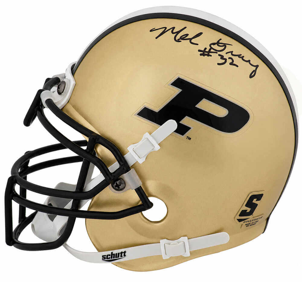Mel Gray Autographed Purdue Boilermakers Schutt Mini Helmet-Powers Sports Memorabilia