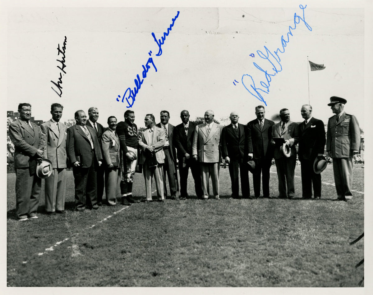 Red Grange, Don Hutson & Bulldog Turner 0 Signed 8x10 Photo - 8x1 JSA LOA JSA-Powers Sports Memorabilia