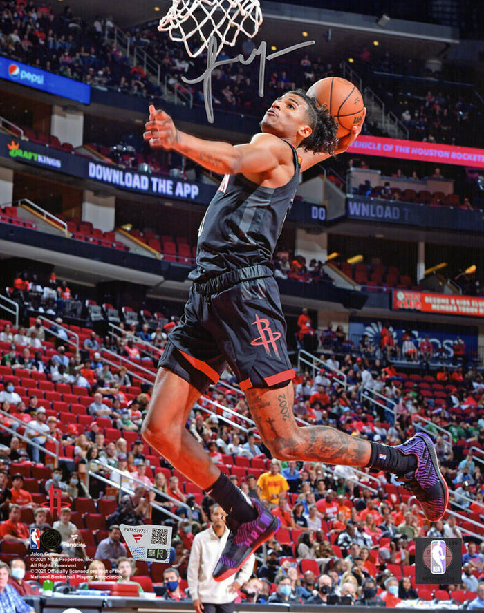 Jalen Green Autographed Houston Rockets Dunk 8x10 Photo - (Fanatics)-Powers Sports Memorabilia