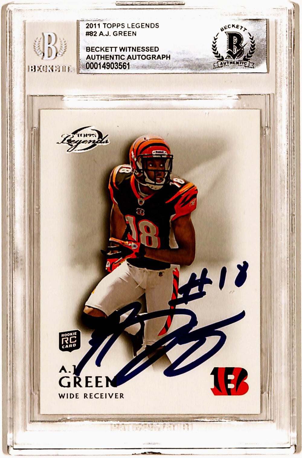 AJ Green 2011 Topps Legends #82 Rookie Signed Card-Powers Sports Memorabilia