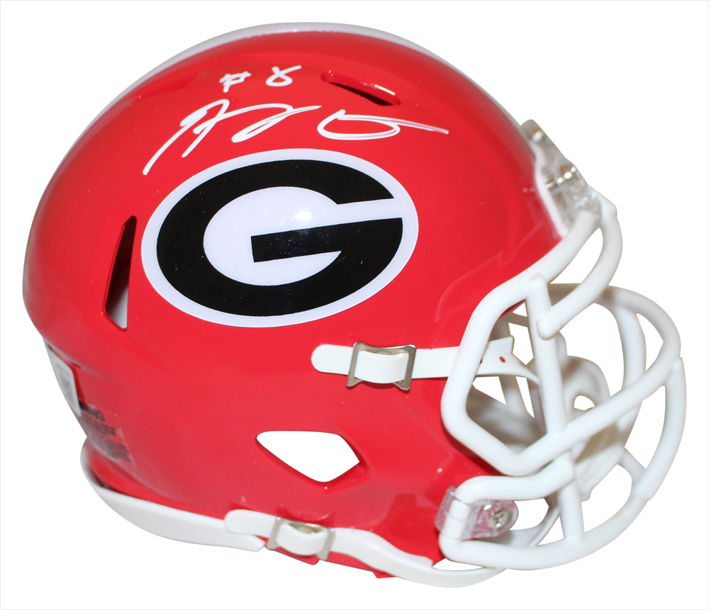 AJ Green Georgia Bulldogs Speed Signed Mini Helmet – Beckett Authenticated-Powers Sports Memorabilia