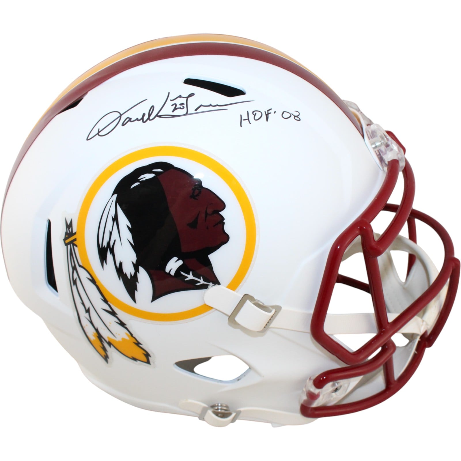 Darrell Green Signed Washington Redskins Full-Size White Helmet HOF – Beckett Authenticated-Powers Sports Memorabilia
