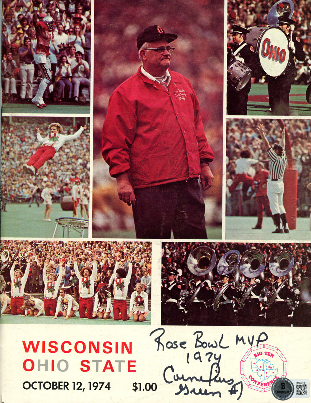 Cornelius Greene Ohio State Buckeyes Signed Magazine - Ohio State Magazine 10/12/1974 MVP Beckett-Powers Sports Memorabilia
