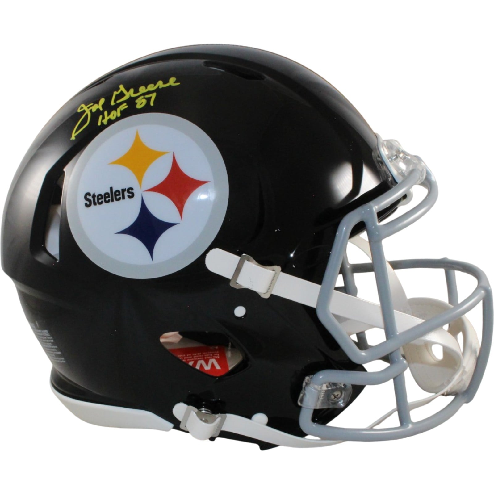 Joe Greene Signed Pittsburgh Steelers Authentic TB Helmet Beckett WIT-Powers Sports Memorabilia