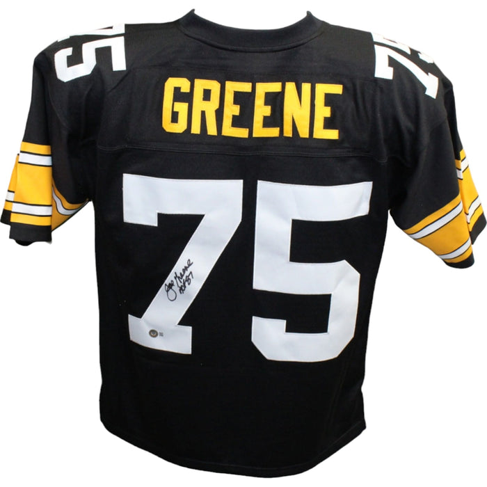 Joe Greene Signed Pittsburgh Steelers M&N Black Jersey – Beckett Authenticated-Powers Sports Memorabilia