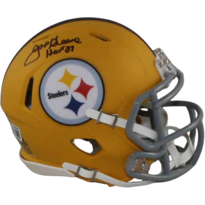 Joe Greene Signed Pittsburgh Steelers Alt 25 Mini Helmet Beckett WIT-Powers Sports Memorabilia