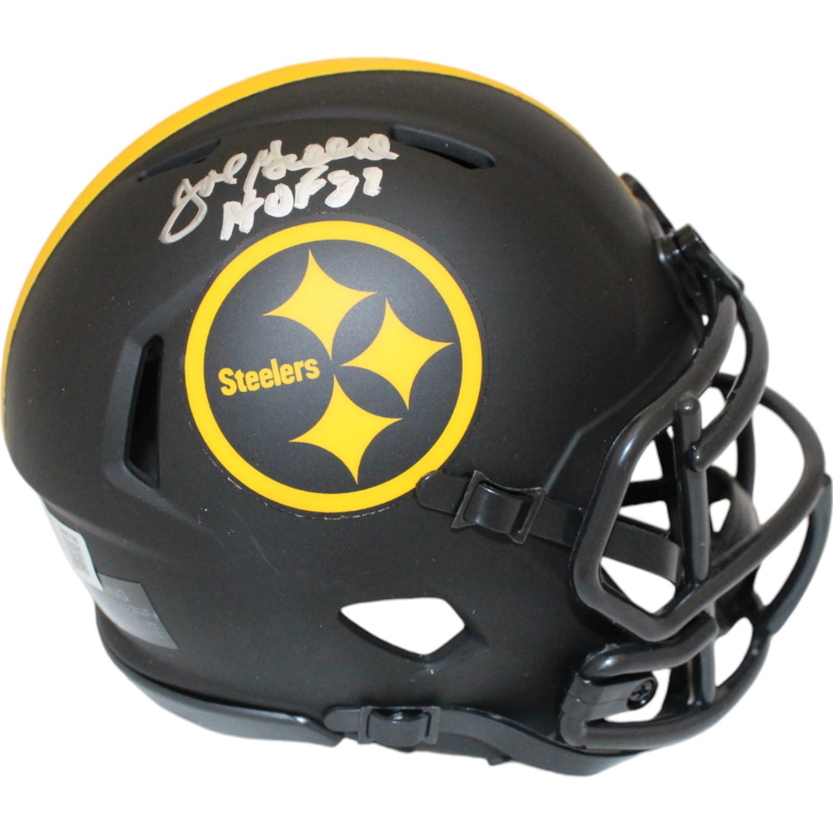 Joe Greene Signed Pittsburgh Steelers Eclipse Mini Helmet – Beckett Authenticated-Powers Sports Memorabilia