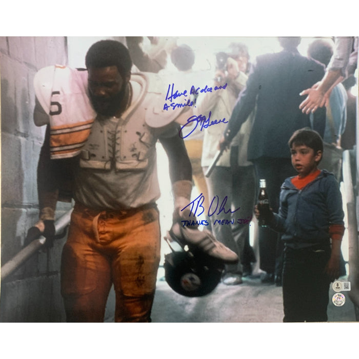 Joe Greene Tommy Okon Have a Coke & Smile! Signed 16x20 Photo Steelers – Beckett Authenticated