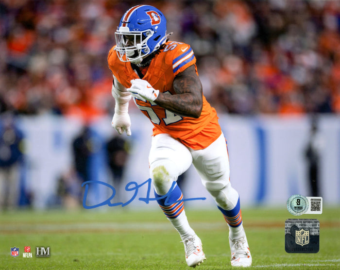 Dre Greenlaw Autographed Denver Broncos 8x10 Photo – Beckett Witness Authenticated