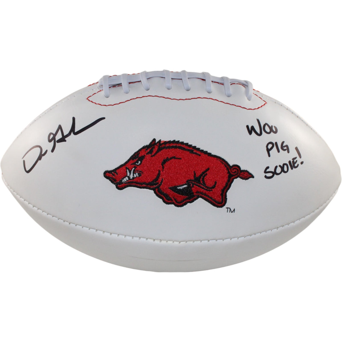 Dre Greenlaw Arkansas Razorbacks Signed Lithograph - Logo Football Woo Pig Beckett Beckett-Powers Sports Memorabilia
