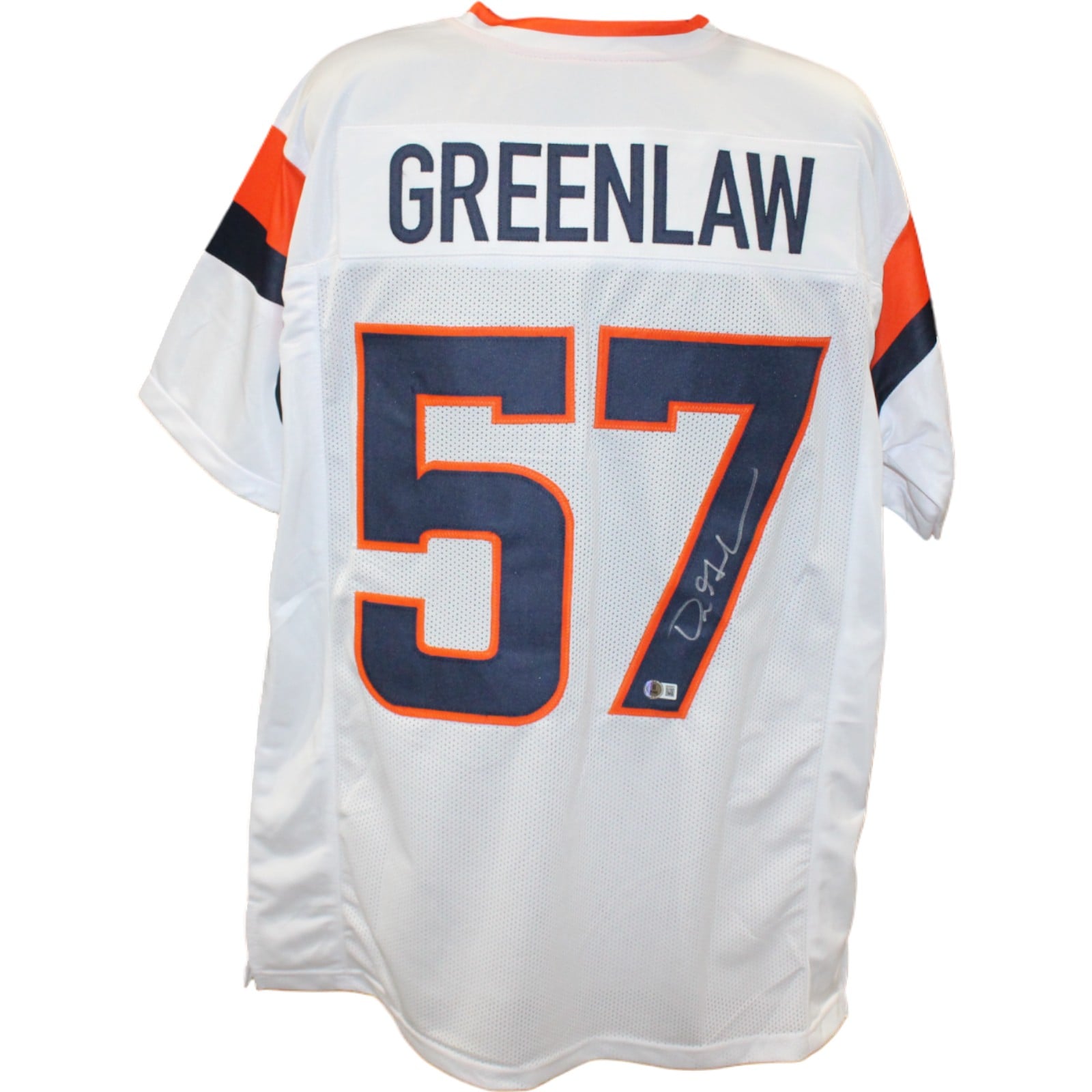 Dre Greenlaw Signed Pro Style Size XL White Jersey – Beckett Witness Authenticated-Powers Sports Memorabilia