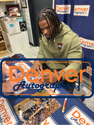 Dre Greenlaw Signed Denver Broncos 8x10 Photo – Beckett Witness Authenticated