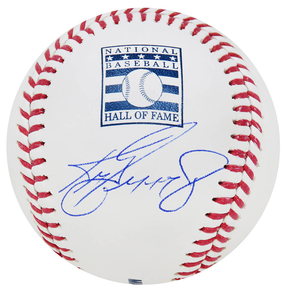 Ken Griffey Jr. Autographed Rawlings Hall of Fame Logo Official MLB-Powers Sports Memorabilia