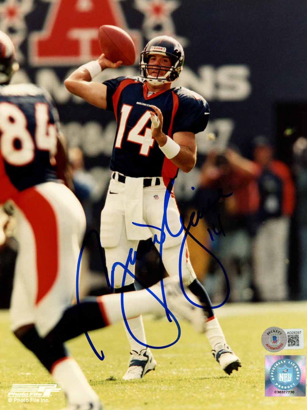 Brian Griese Denver Broncos Signed 8x10 Photo - Beckett Beckett - 50450-Powers Sports Memorabilia