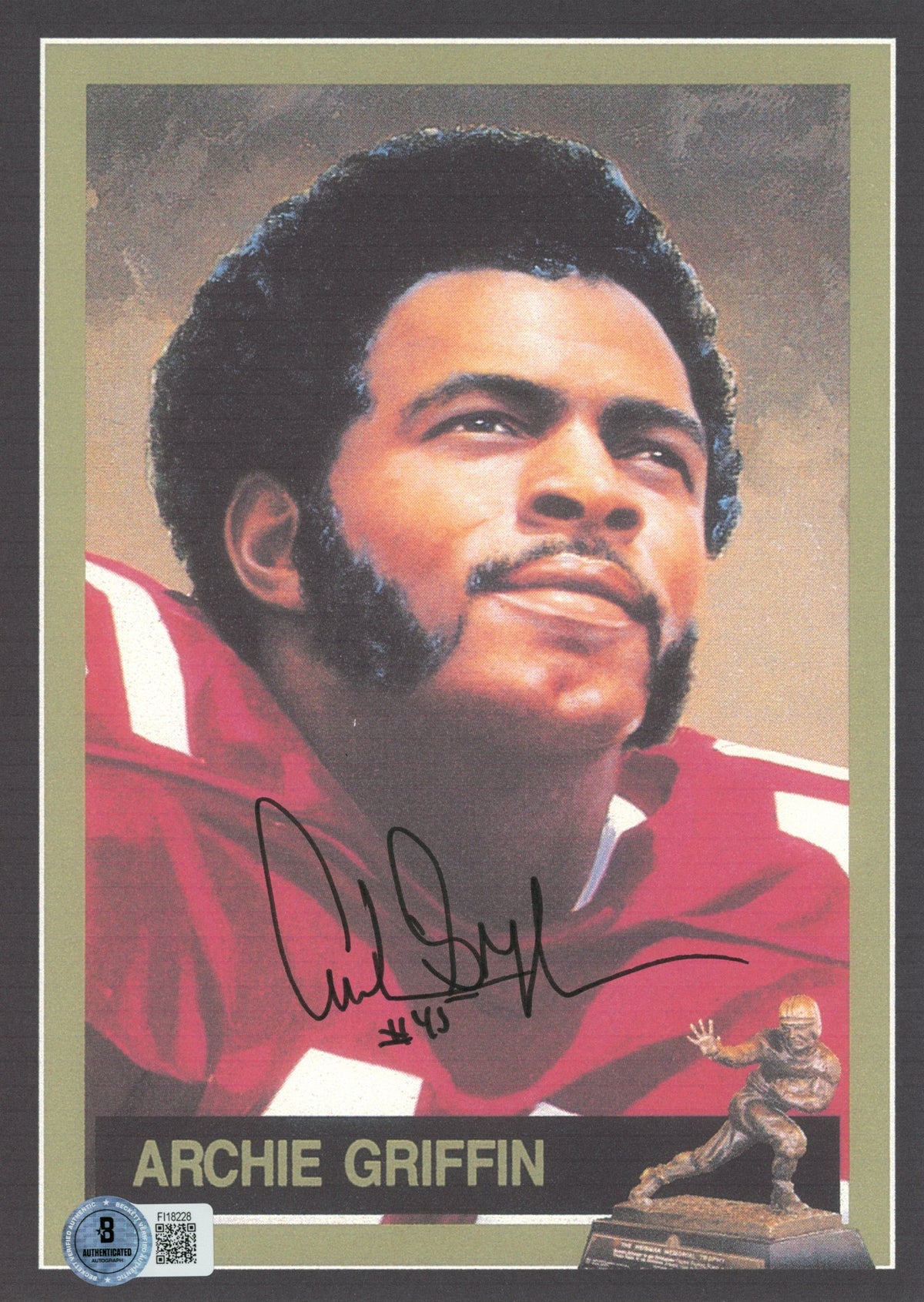 Archie Griffin Ohio State Buckeyes Signed Mini Helmet - 7x9 Beckett Beckett - 57242-Powers Sports Memorabilia