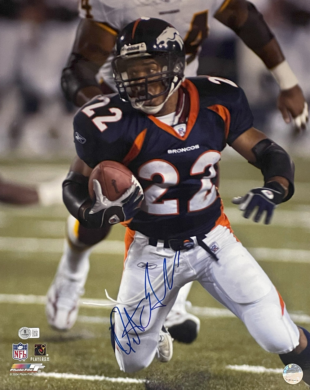 Quentin Griffin Denver Broncos Signed 16x20 Photo - PF Beckett Beckett-Powers Sports Memorabilia