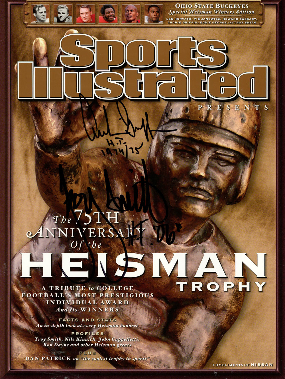 Archie Griffin & Troy Smith Sports Illustrated 75th Heisman Magazine HT BAS Ohio State Buckeyes Signed Sports Illustrated Magazine-Powers Sports Memorabilia