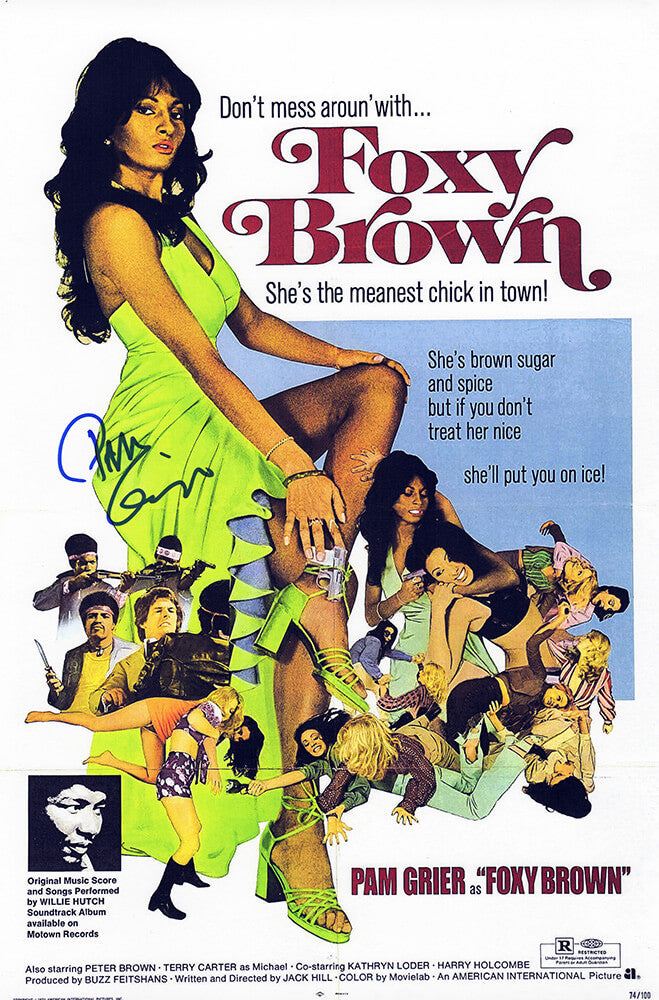 Pam Grier Autographed Foxy Brown 11x17 Movie Poster-Powers Sports Memorabilia