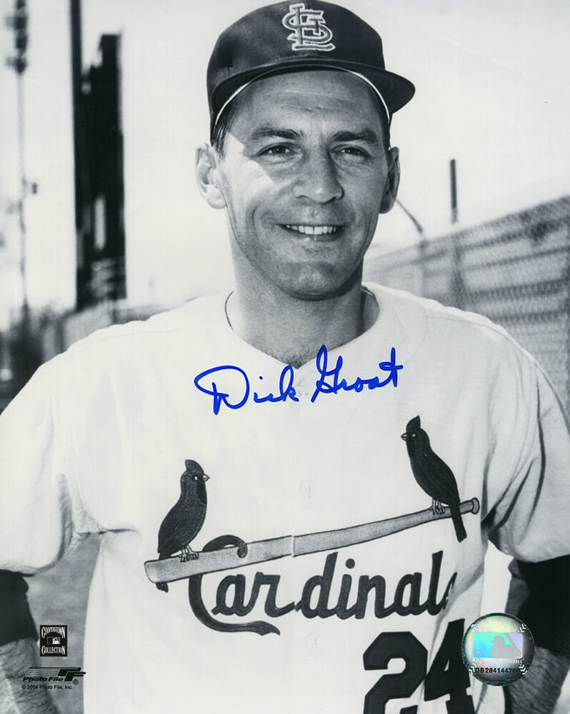 Dick Groat Autographed St Louis Cardinals B&W Pose 8x10 Photo-Powers Sports Memorabilia