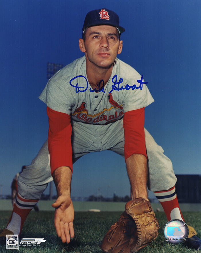 Dick Groat Autographed St Louis Cardinals Fielding Stance Pose 8x10 Photo-Powers Sports Memorabilia