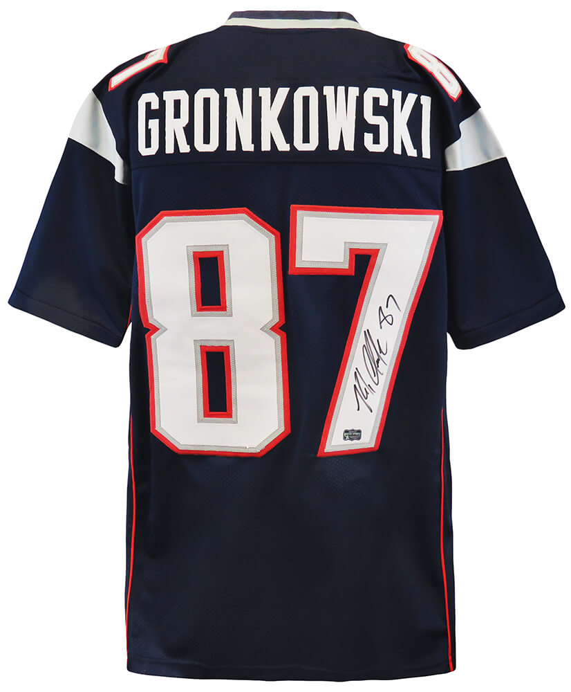 Rob Gronkowski Autographed Navy Custom Football Jersey