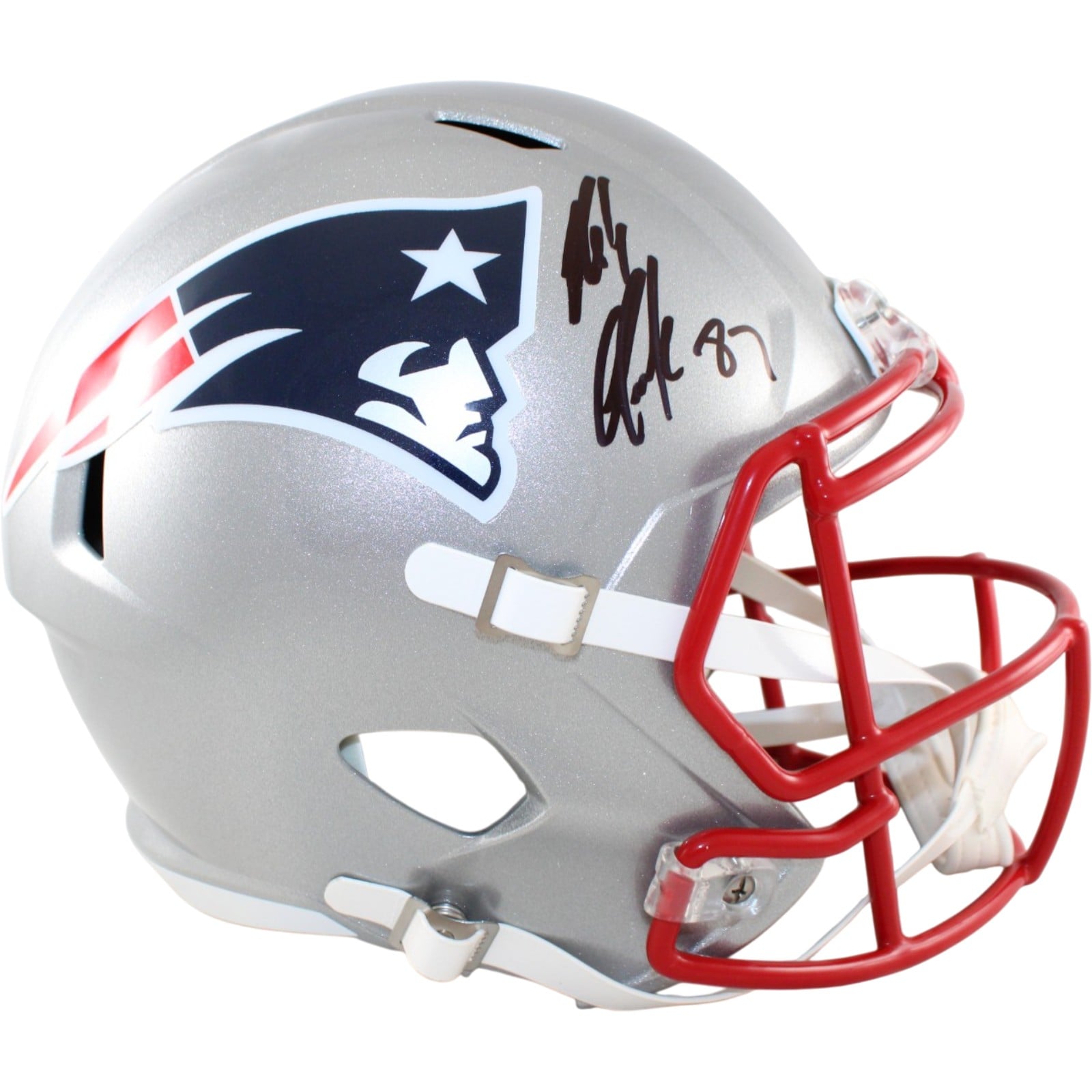 Rob Gronkowski Signed New England Patriots Full-Size Helmet Beckett WIT-Powers Sports Memorabilia