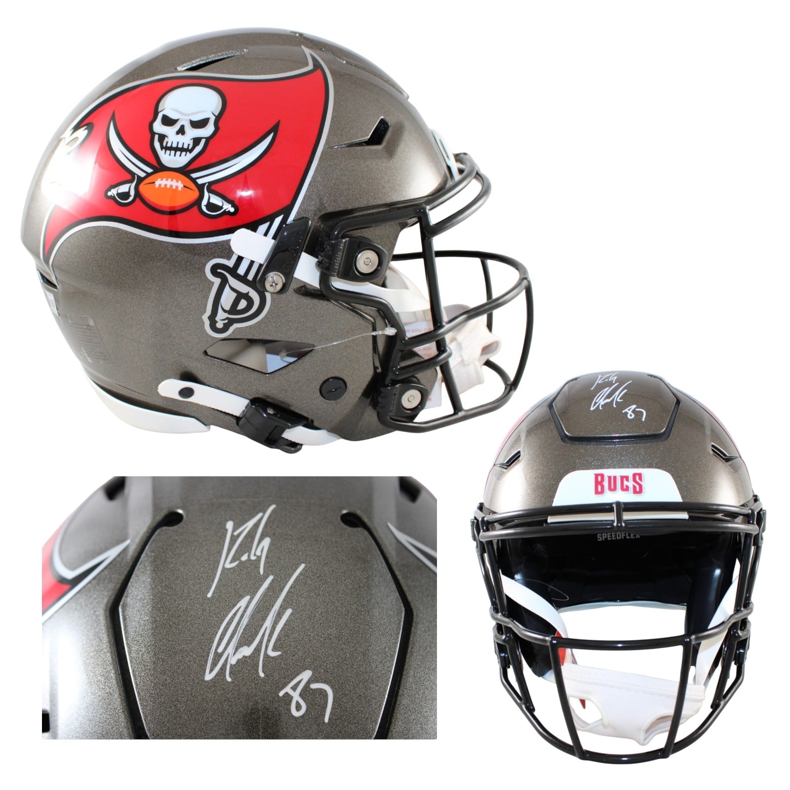 Rob Gronkowski Signed Tampa Bay Buccaneers SpeedFlex Helmet Beckett W-Powers Sports Memorabilia