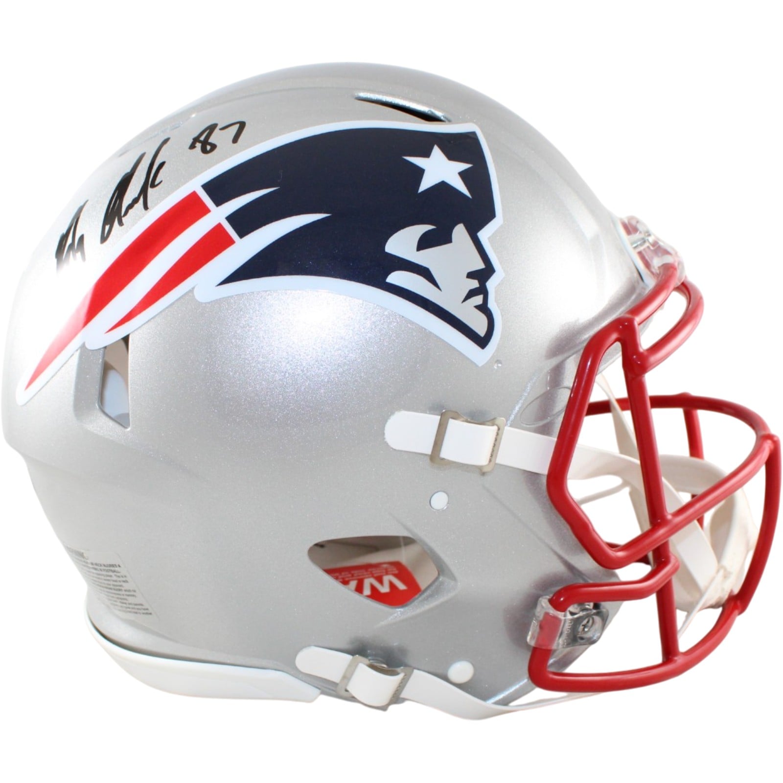 Rob Gronkowski Signed New England Patriots Pro Helmet Beckett WIT-Powers Sports Memorabilia