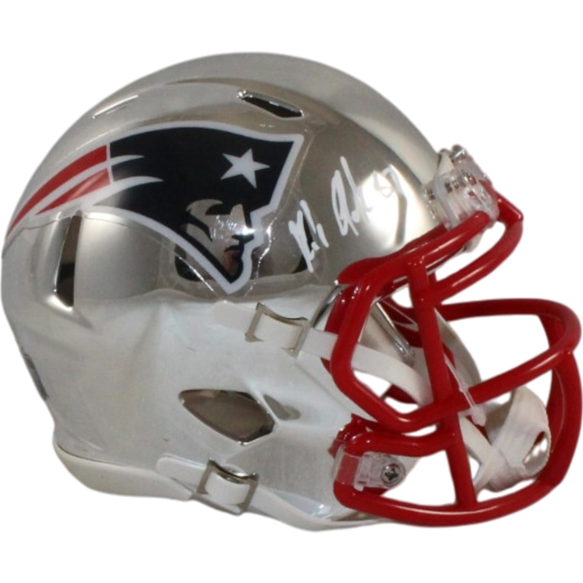 Rob Gronkowski Tampa Bay Buccaneers Chrome Signed Mini Helmet 55789-Powers Sports Memorabilia