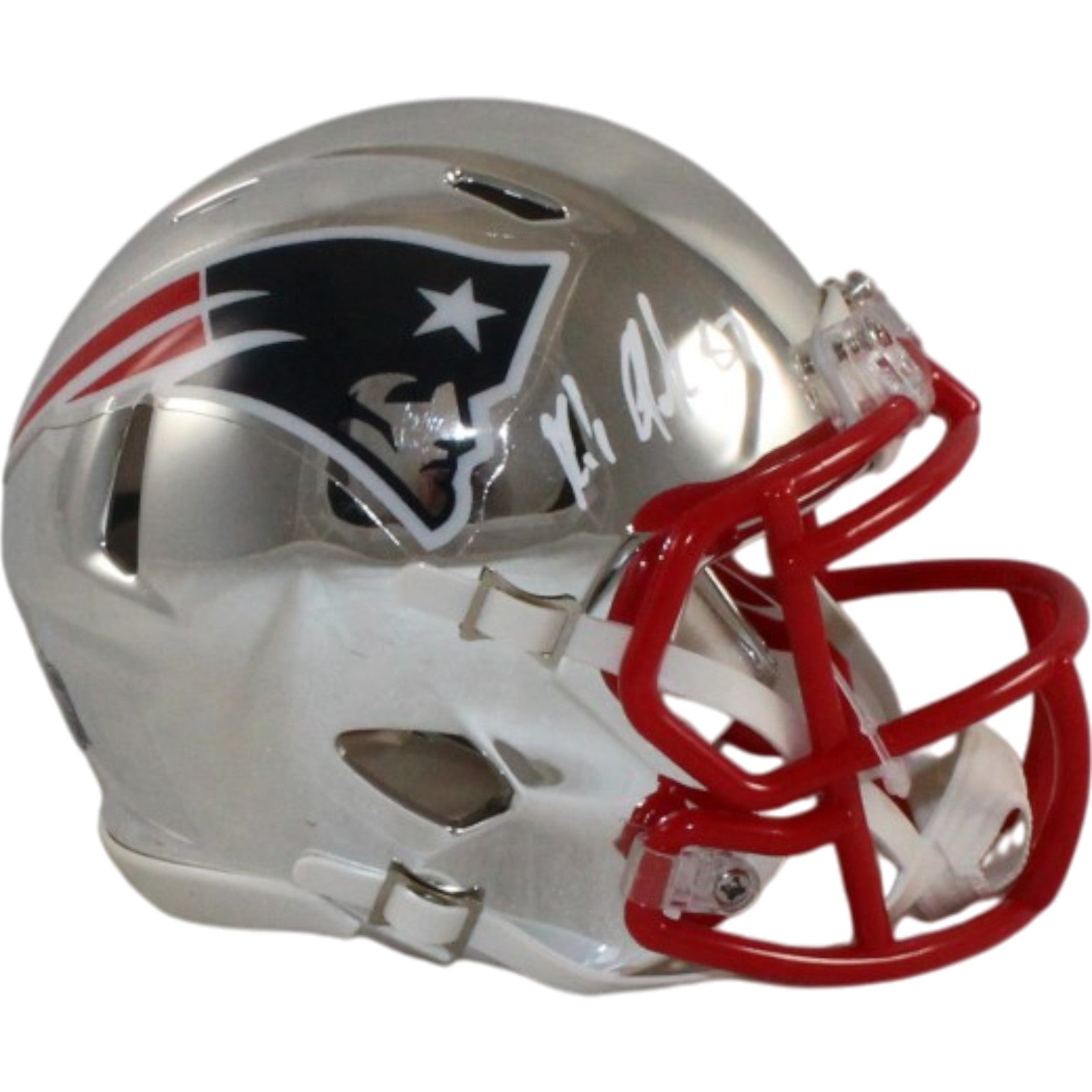 Rob Gronkowski Tampa Bay Buccaneers Chrome Signed Mini Helmet 55789-Powers Sports Memorabilia