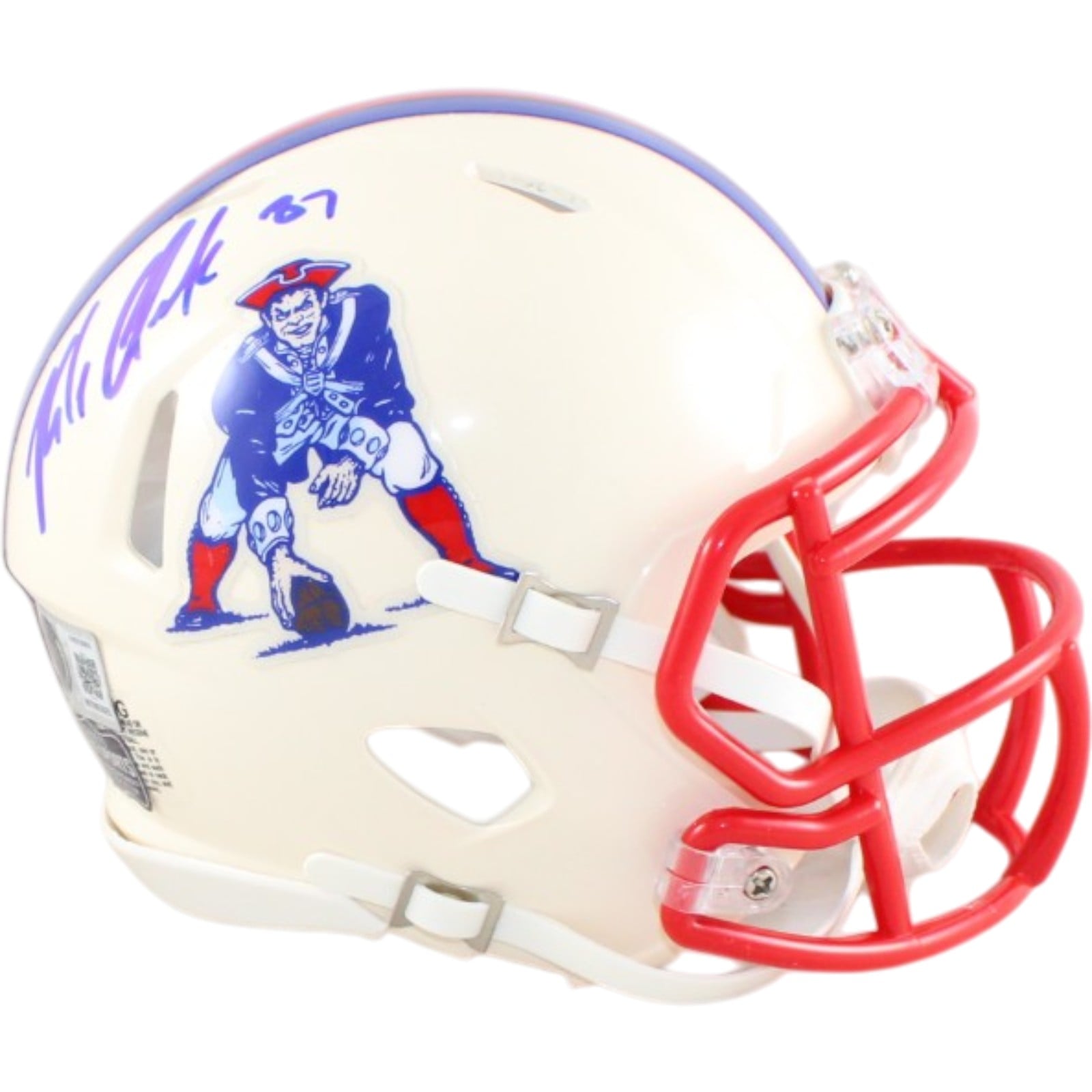 Rob Gronkowski Signed New England Patriots Mini Helmet Retro Beckett W-Powers Sports Memorabilia