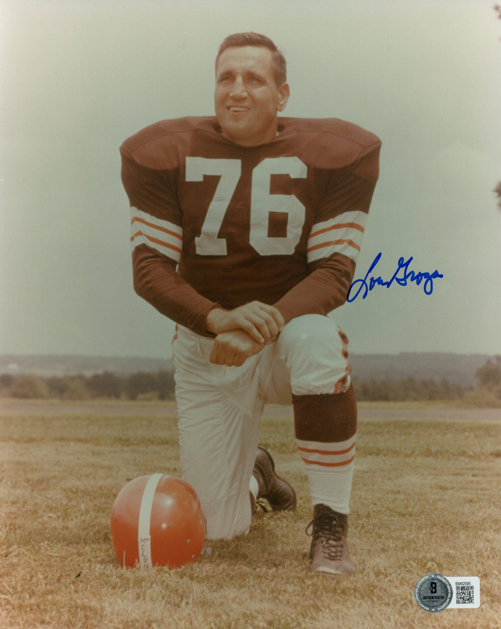 Lou Groza Cleveland Browns Signed 8x10 Photo - Beckett Beckett-Powers Sports Memorabilia