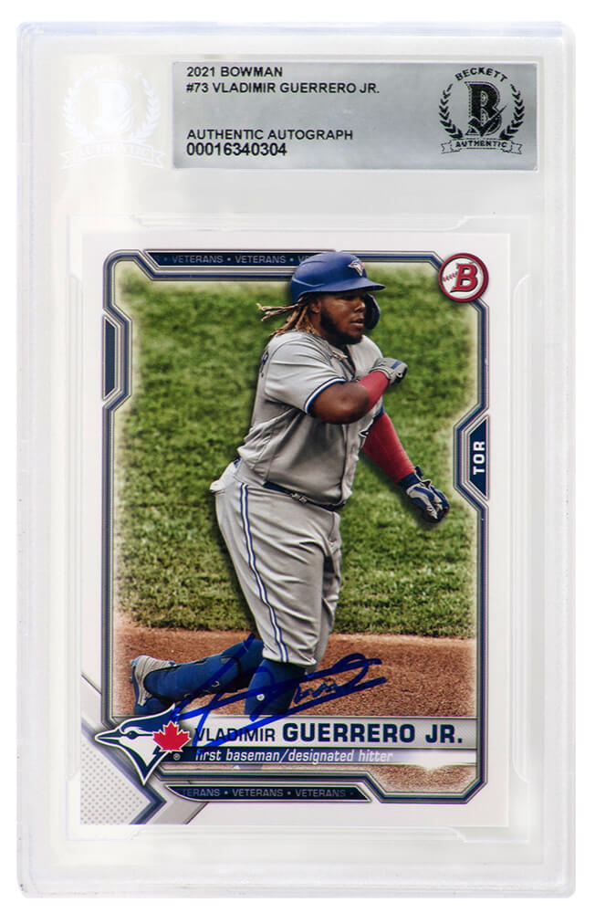 Vladimir Guerrero Jr. Toronto Blue Jays Autographed 2021 Bowman Baseball-Powers Sports Memorabilia