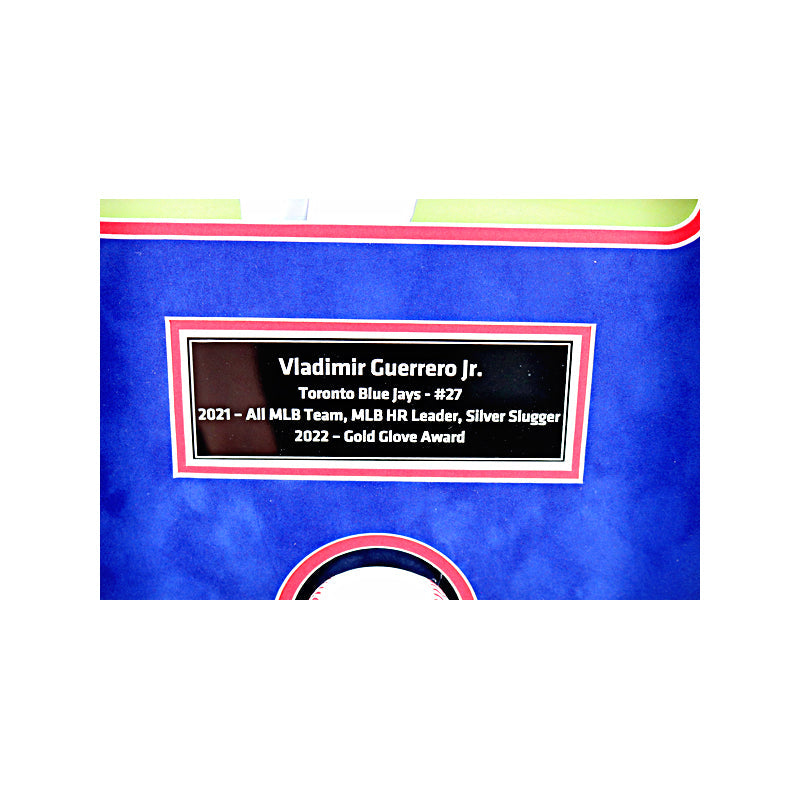 Vladimir Guerrero Jr. Toronto Blue Jays Signed OMLB Baseball Framed Shadowbox-Powers Sports Memorabilia
