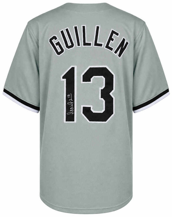 Ozzie Guillen Autographed Gray Custom Baseball Jersey-Powers Sports Memorabilia