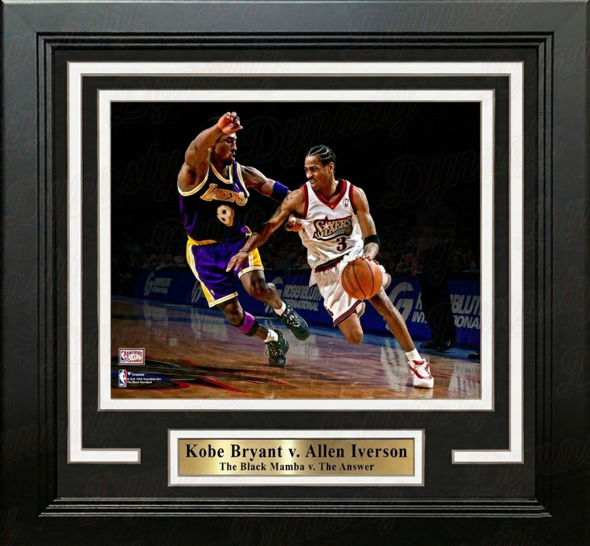 Kobe Bryant v. Allen Iverson 8" x 10" Framed Basketball Legends Photo-Powers Sports Memorabilia
