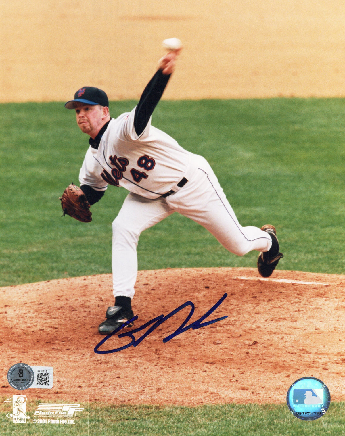Glendon Rusch Signed New York Mets 8x10 Photo - Beckett Authenticated-Powers Sports Memorabilia