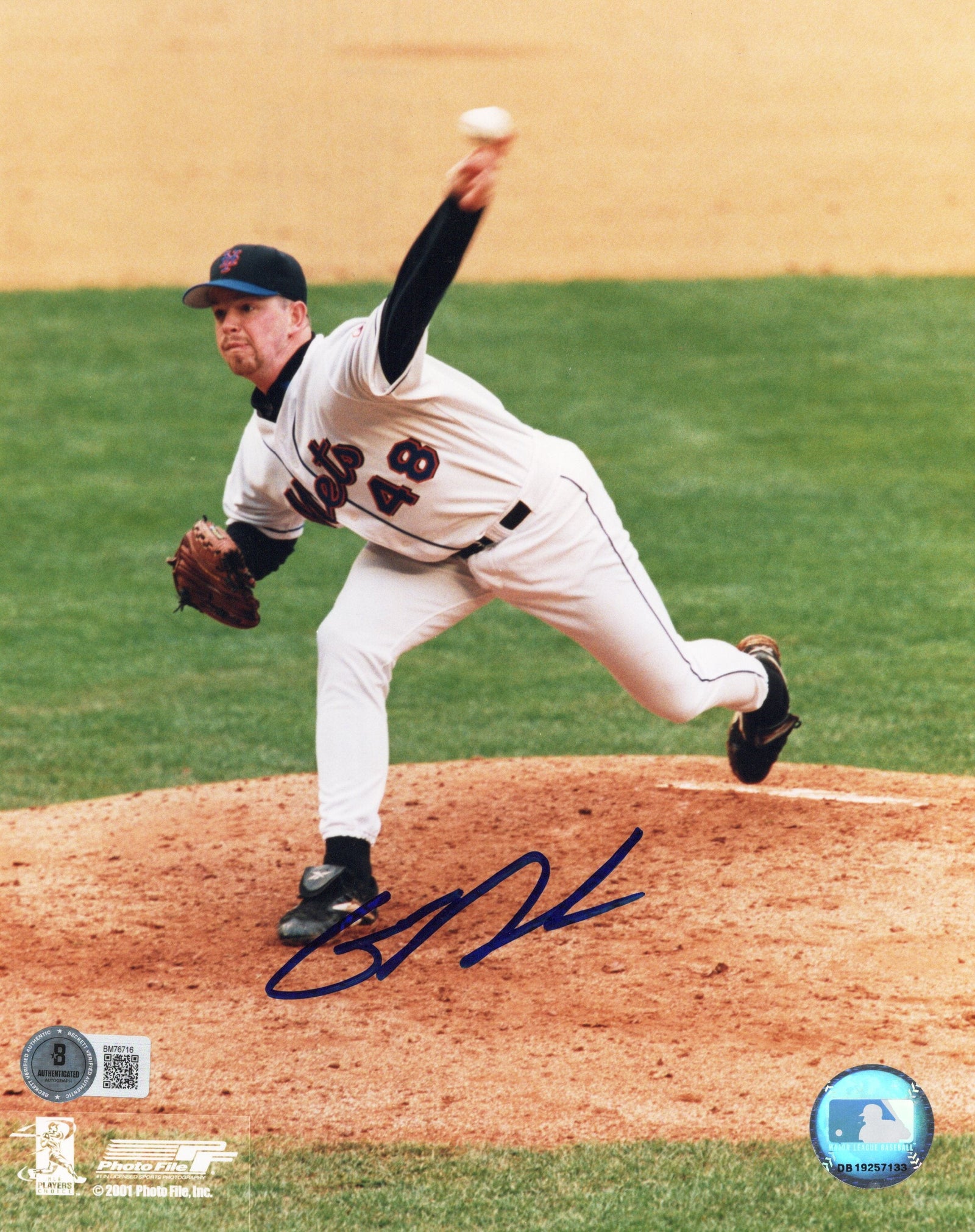 Glendon Rusch Signed New York Mets 8x10 Photo - Beckett Authenticated-Powers Sports Memorabilia