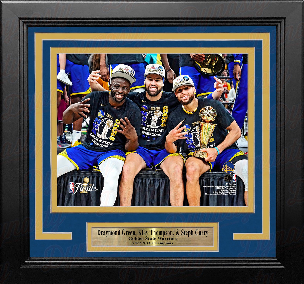 Draymond Green, Klay Thompson, Steph Curry Golden State Warriors '22 NBA Champions 8x10 Framed Photo-Powers Sports Memorabilia