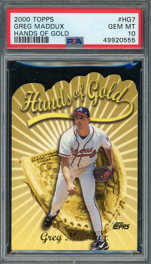 Greg Maddux 2000 Topps Hands of Gold Baseball Card #HG7 Graded PSA 10-Powers Sports Memorabilia