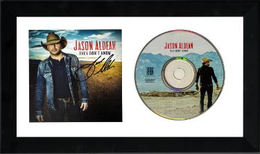 Jason Aldean Autographed 2016 They Don't Know Album Cover Booklet with CD 6.5x12 Custom Framing– COA-Powers Sports Memorabilia