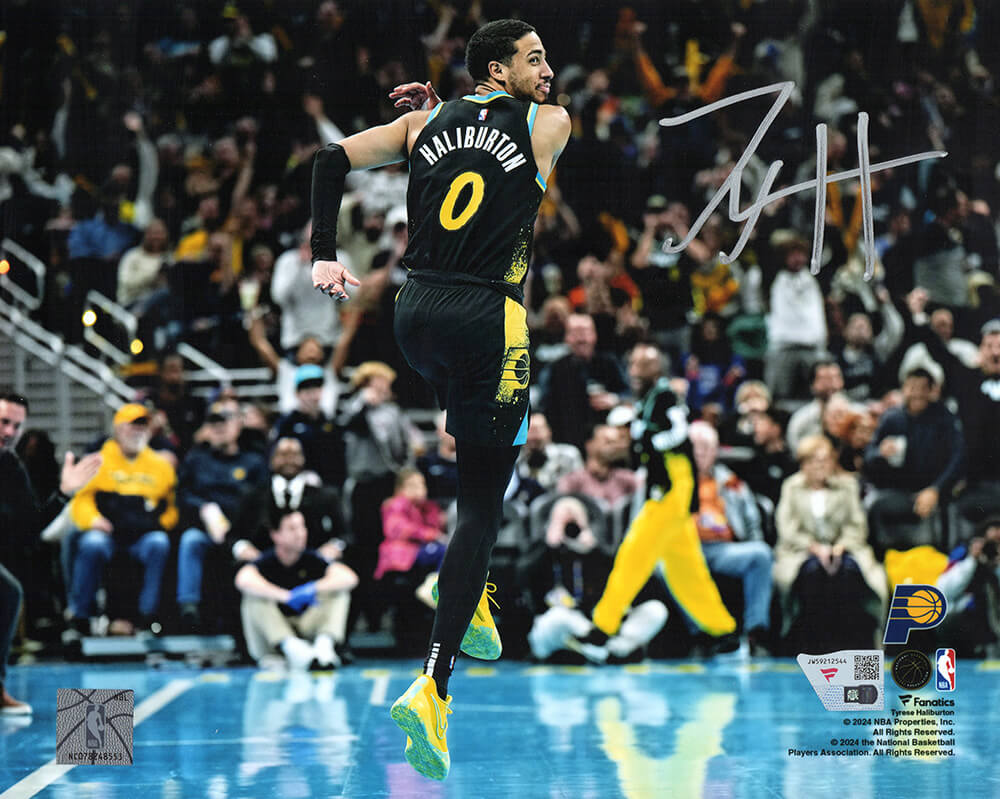 Tyrese Haliburton Autographed Indiana Pacers In Season Tournament Celebration 8x10 Photo-Powers Sports Memorabilia