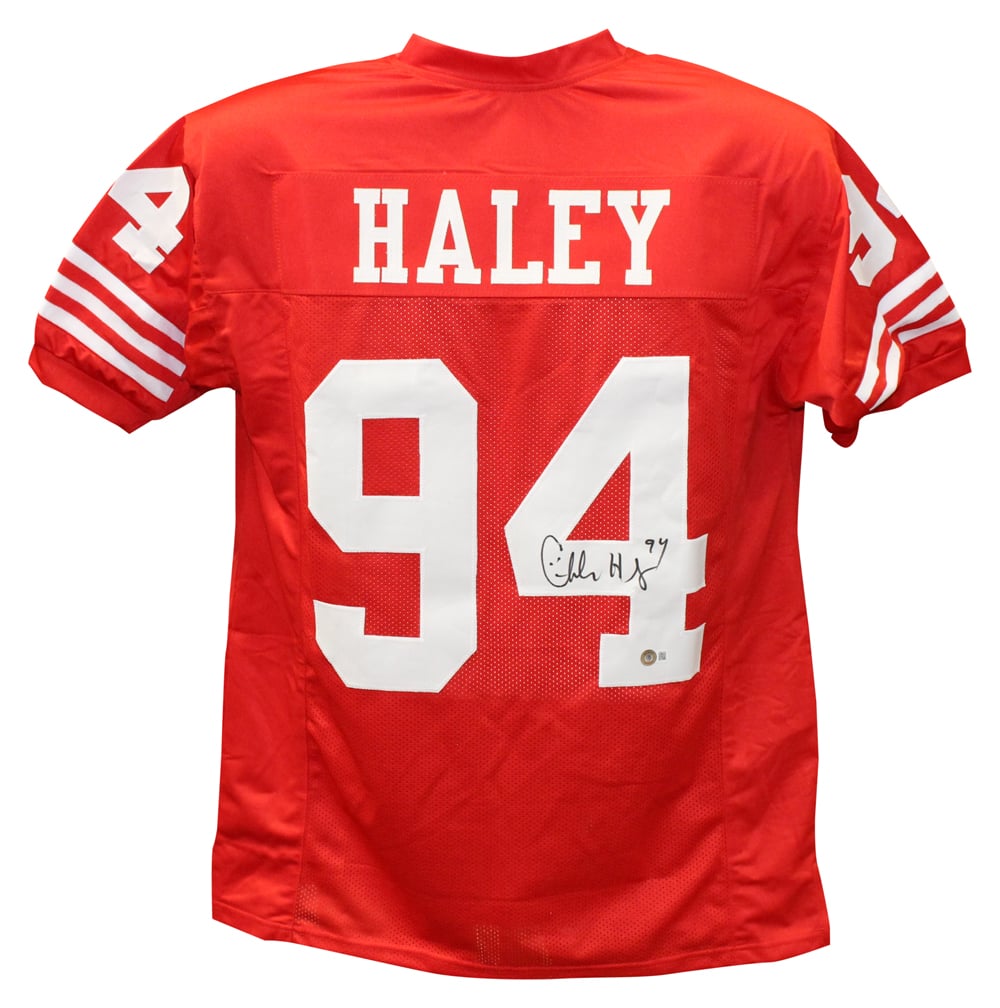 Charles Haley Signed San Francisco 49ers Pro Style Red XL Jersey – Beckett Authenticated-Powers Sports Memorabilia