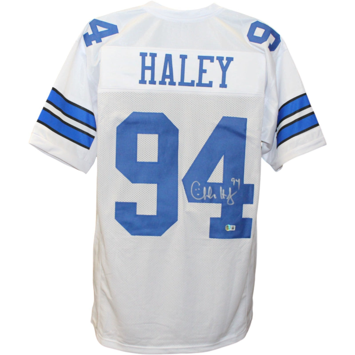 Charles Haley Signed Pro Style White Size XL Jersey – Beckett Witness Authenticated-Powers Sports Memorabilia