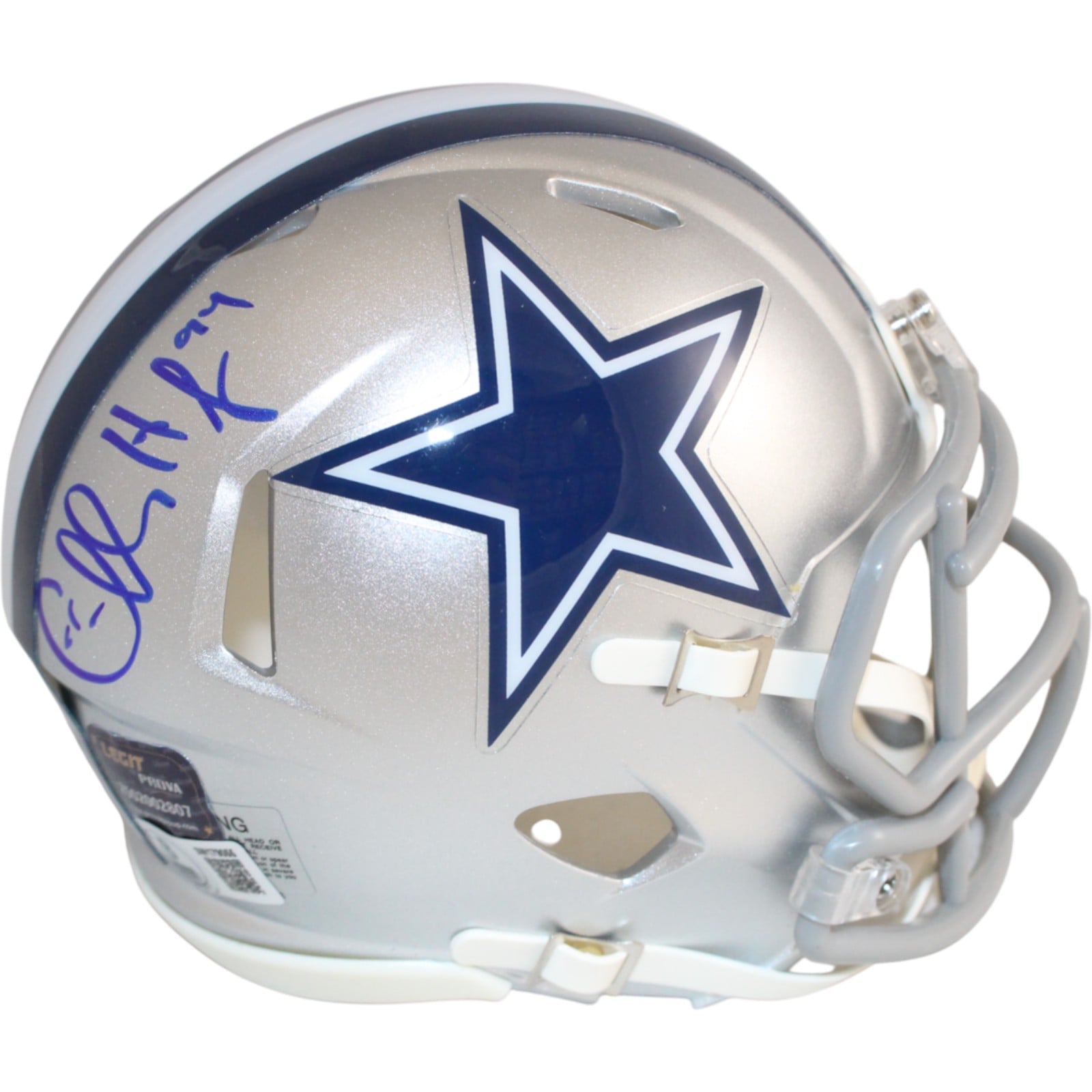 Charles Haley Signed Dallas Cowboys Mini Helmet – Beckett Witness Authenticated-Powers Sports Memorabilia