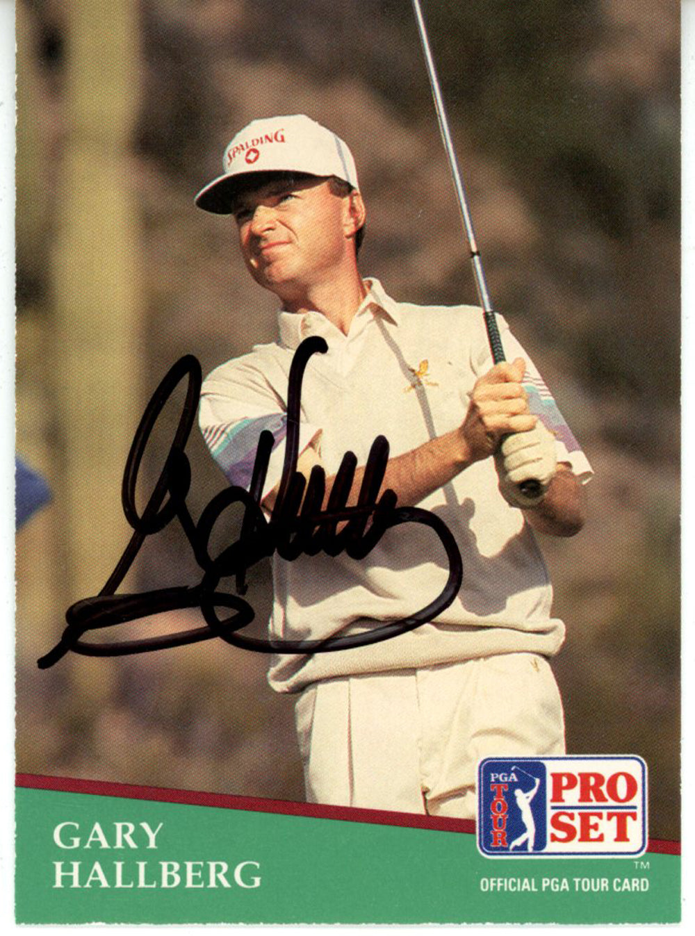 Gary Hallberg Pga Signed Card - 1991 Pro Set #29 Beckett Beckett-Powers Sports Memorabilia