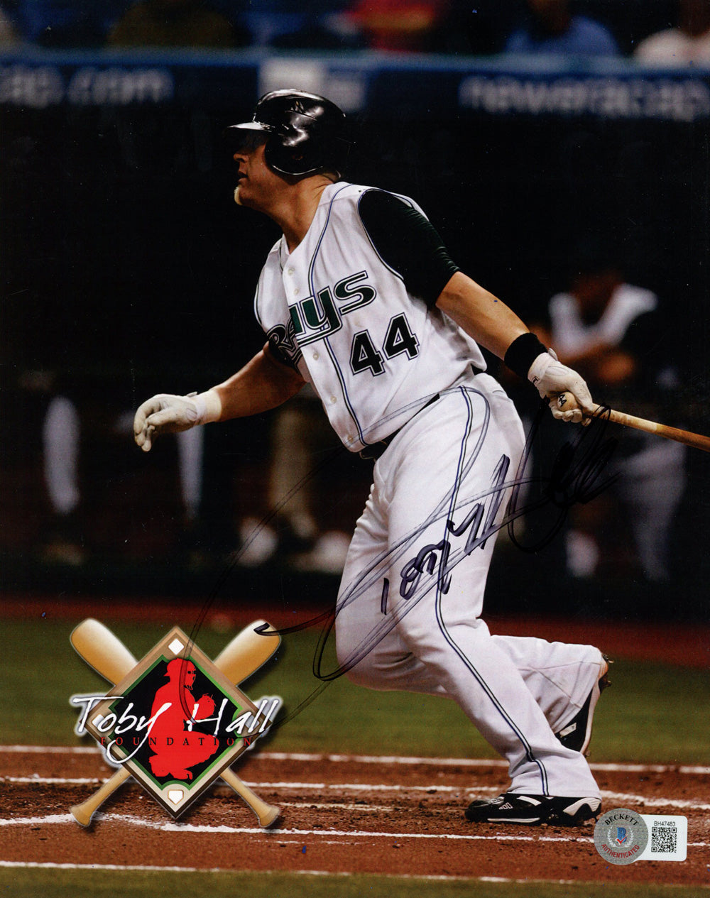 Toby Hall Tampa Bay Rays Signed 8x10 Photo - Beckett Beckett-Powers Sports Memorabilia