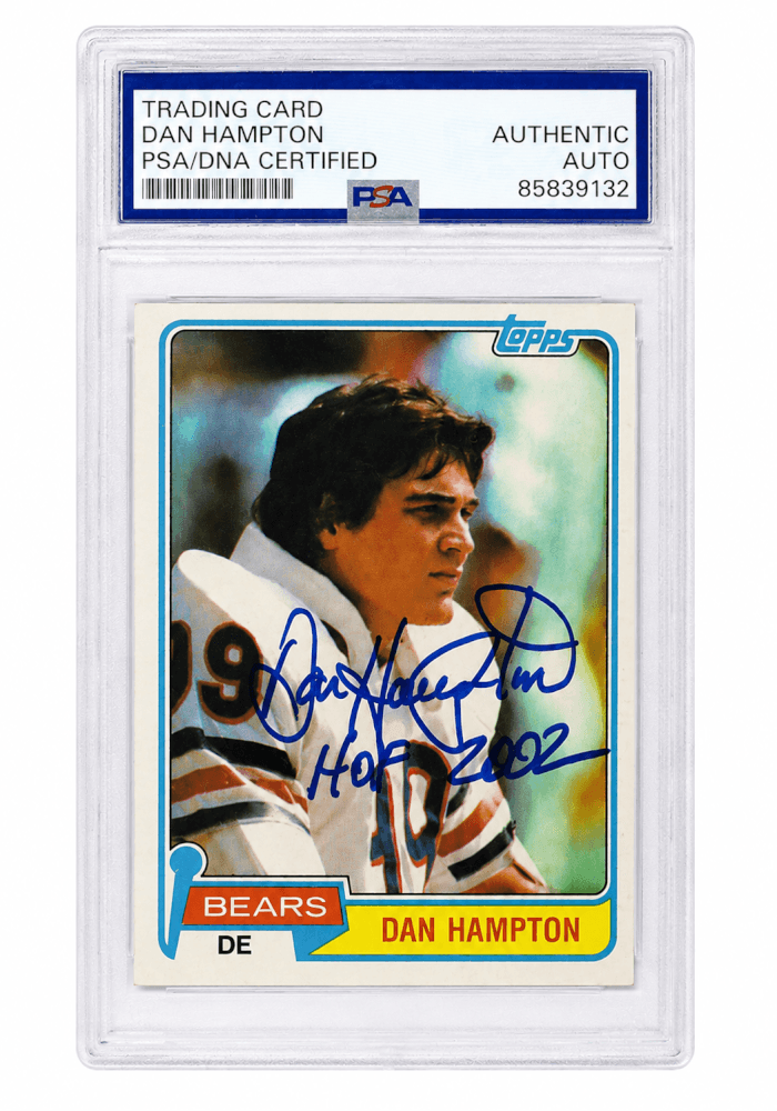 Dan Hampton Chicago Bears Autographed 1981 Topps Rookie Football Card #316-Powers Sports Memorabilia