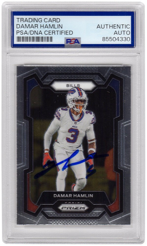 Damar Hamlin Buffalo Bills Autographed 2023 Panini Prizm Football Card #27-Powers Sports Memorabilia